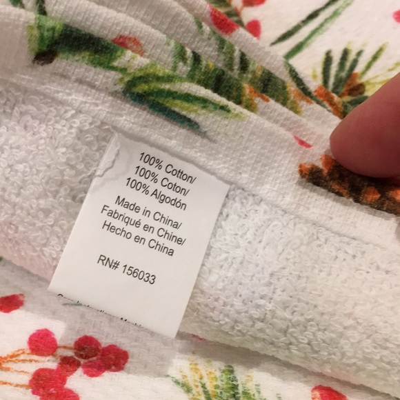 Rockhill Home Pine & Berries Christmas Holiday Kitchen Towel Set of 2 NWT cotton - Picture 7 of 9
